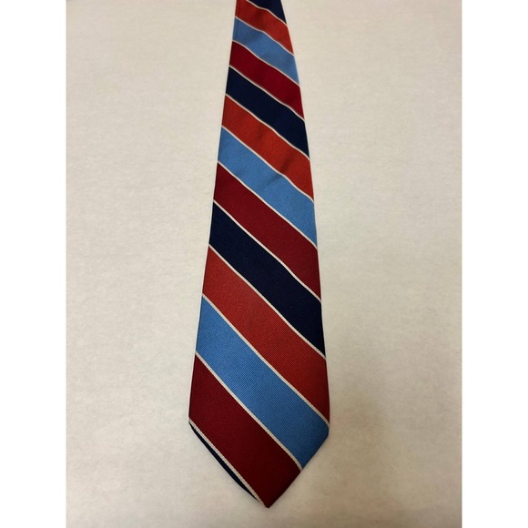 Brooks Brothers Necktie Mens One Size Multicolor Striped Silk Repp Designer - Picture 1 of 3